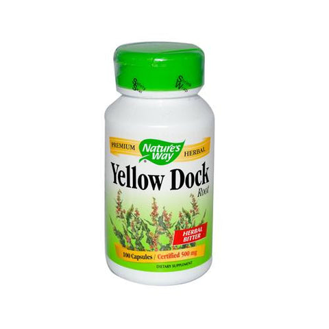 Nature's Way Yellow Dock Root - 500 Mg - 100 Capsules