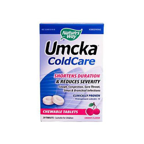 Nature's Way Umcka Coldcare Cherry - 20 Chewables