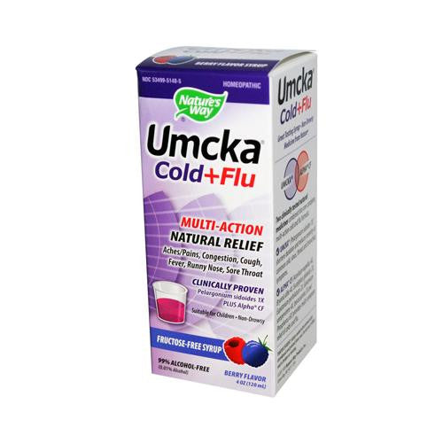 Nature's Way Umcka Cold And Flu Sugar-free Syrup Berry - 4 Fl Oz