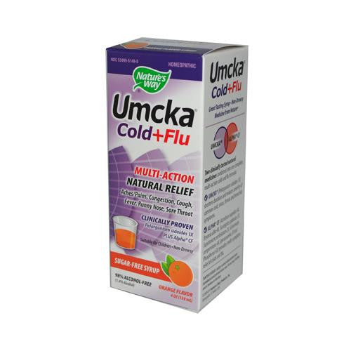 Nature's Way Umcka Cold And Flu Sugar-free Syrup Orange - 4 Fl Oz