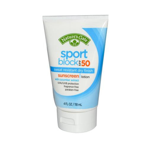 Nature's Gate Sport Block Sunblock Fragrance-free Spf 50 - 4 Fl Oz