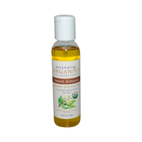 Aura Cacia Organic Aromatherapy Sweet Almond Oil - 4 Fl Oz