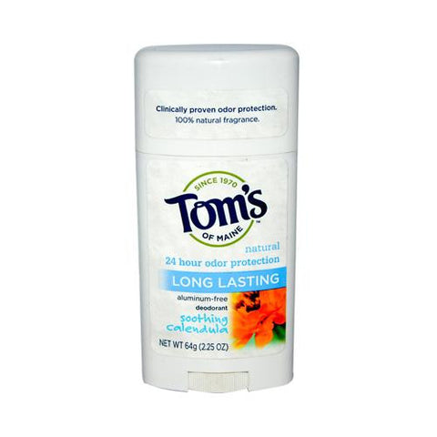 Tom's Of Maine Natural Long-lasting Deodorant Stick Calendula - 2.25 Oz - Case Of 6