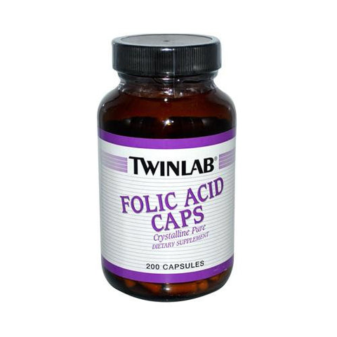 Twinlab Folic Acid Caps - 800 Mcg - 200 Capsules