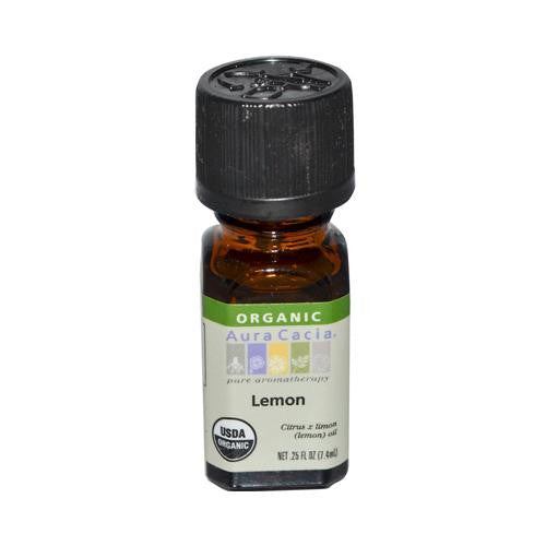 Aura Cacia Organic Essential Oil - Lemon - .25 Oz