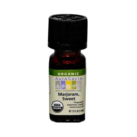 Aura Cacia Organic Essential Oil - Marjoram Sweet - .25 Oz