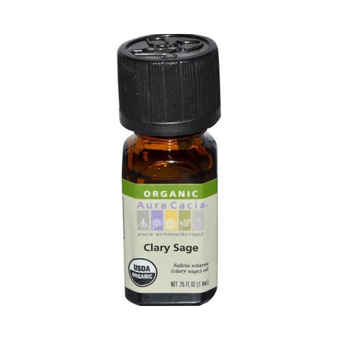 Aura Cacia Organic Essential Oil - Clary Sage - .25 Oz