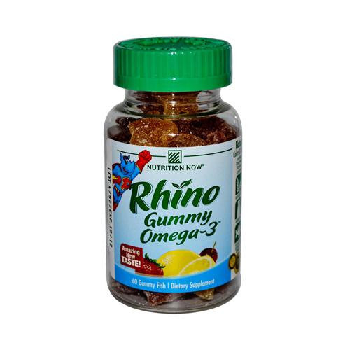 Nutrition Now Rhino Gummy Omega-3 With Dha Lemonade, Cherryade And Strawberry Lemonade - 60 Gummies