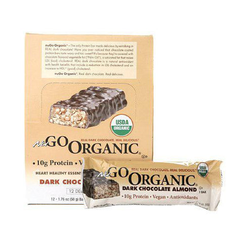 Nugo Nutrition Bar - Organic Dark Chocolate Almond - 1.76 Oz - Case Of 12