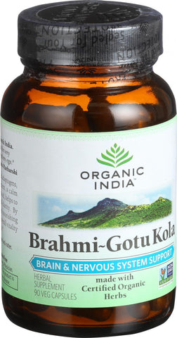 Organic India Organic Brahmi Gotu Kola - 90 Vegetarian Capsules