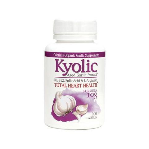 Kyolic Aged Garlic Extract Total Heart Health Formula 108 - 100 Capsules