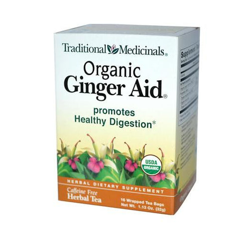 Traditional Medicinals Organic Ginger Aid Herbal Tea - 16 Tea Bags - Case Of 6