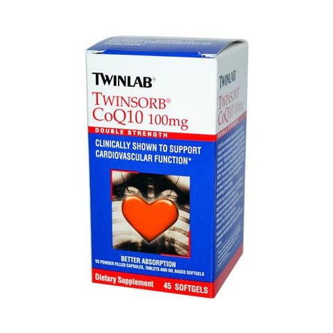 Twinlab Twinsorb Coq10 - 100 Mg - 45 Softgels