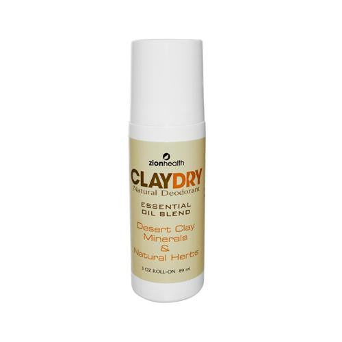 Zion Health Clay Dry Natural Deodorant - 3 Oz