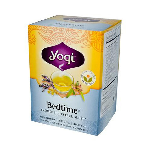 Yogi Bedtime Herbal Tea Caffeine Free Chamomile - 16 Tea Bags - Case Of 6