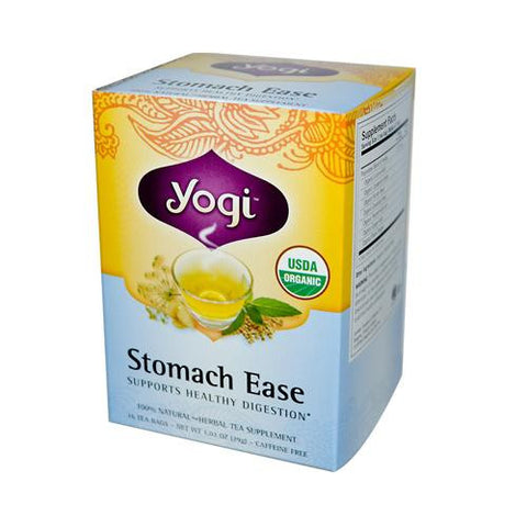 Yogi Organic Stomach Ease Herbal Tea - 16 Tea Bags - Case Of 6