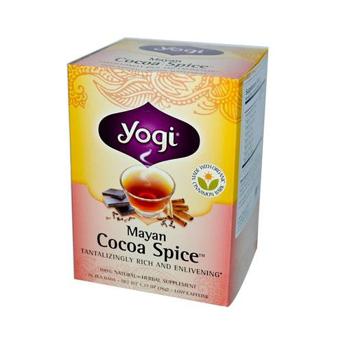 Yogi Herbal Tea Mayan Cocoa Spice - 16 Tea Bags - Case Of 6