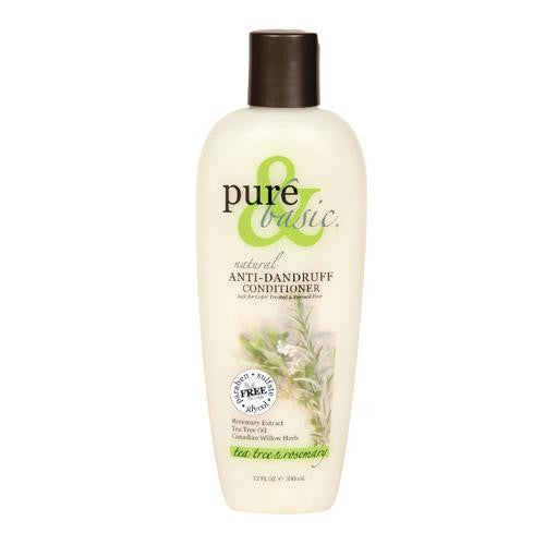 Pure And Basic Natural Anti-dandruff Conditioner - Tea Tree And Rosemary - 12 Oz