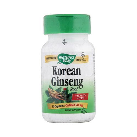 Nature's Way Korean Ginseng Root - 50 Capsules