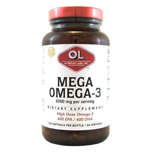 Olympian Labs Mega Omega-3 Fish Oils - 2000 Mg - 120 Softgels