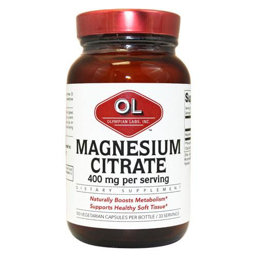 Olympian Labs Magnesium Citrate - 400 Mg - 100 Capsules