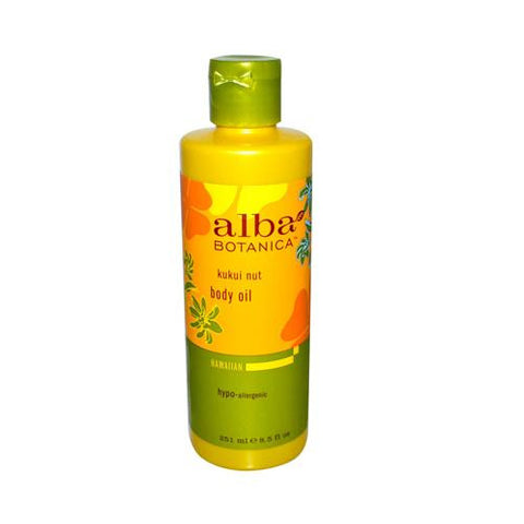 Alba Botanica Hawaiian Body Oil Kukui Nut - 8.5 Fl Oz