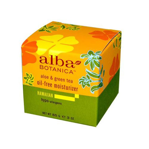 Alba Botanica Hawaiian Aloe And Green Tea Moisturizer Oil-free - 3 Oz