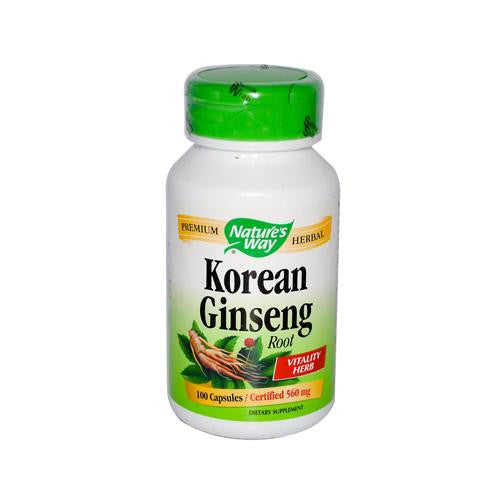 Nature's Way Korean Ginseng Root - 100 Capsules