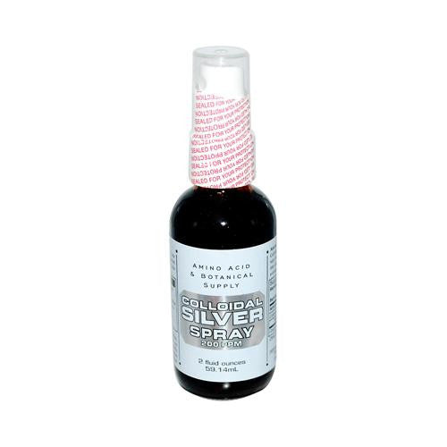 Amino Acid And Botanical Supply Colloidal Silver Spray - 200 Ppm - 2 Fl Oz