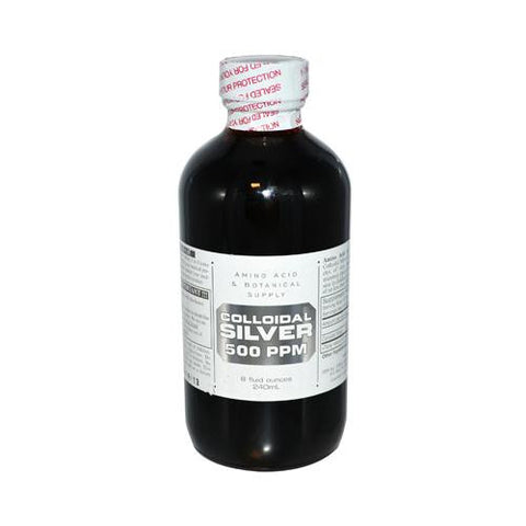 Amino Acid And Botanical Supply Colloidal Silver - 500 Ppm - 8 Fl Oz