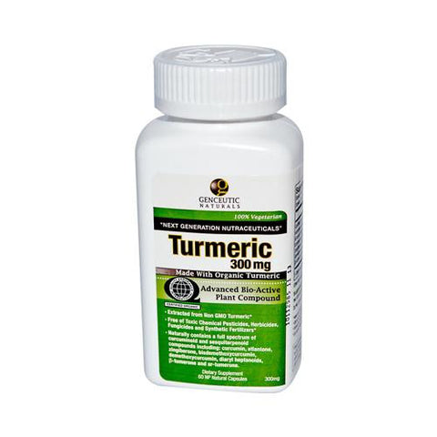 Genceutic Naturals Organic Turmeric - 300 Mg - 60 Capsules