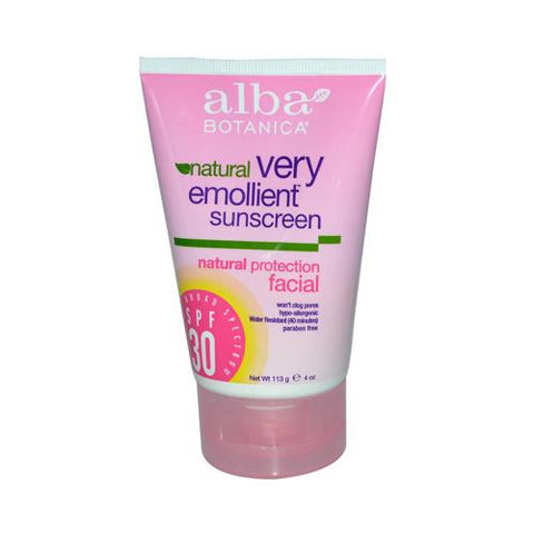 Alba Botanica Very Emollient Sunblock Facial Spf 30 - 4 Fl Oz