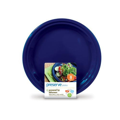 Preserve Large Reusable Plates - Midnight Blue - Case Of 12 - 8 Pack - 10.5 In