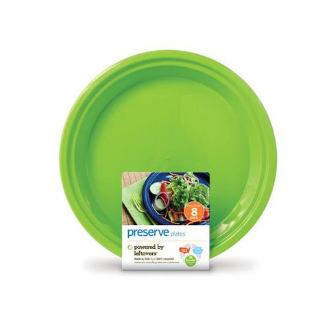 Preserve Large Reusable Plates - Apple Green - Case Of 12 - 8 Pack - 10.5 In