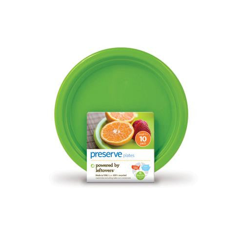 Preserve Small Reusable Plates - Apple Green - Case Of 12 - 10 Pack - 7 In