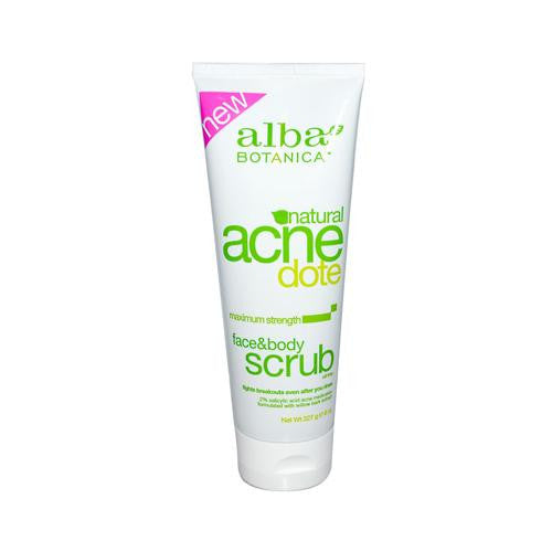 Alba Botanica Natural Acnedote Face And Body Scrub - 8 Fl Oz