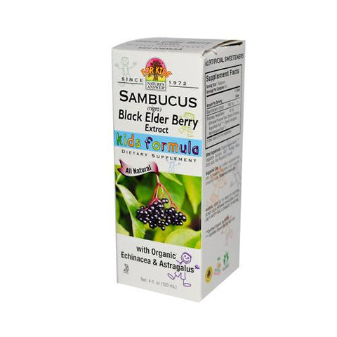 Nature's Answer Sambucus Nigra Black Elder Berry Extract Kids Formula - 4 Fl Oz