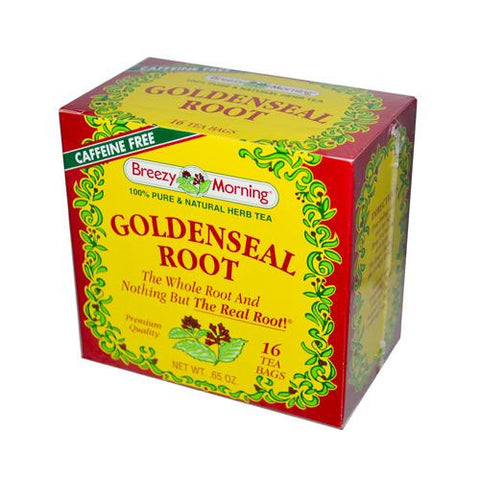 Breezy Morning Teas Goldenseal Root Caffeine Free - 16 Bags