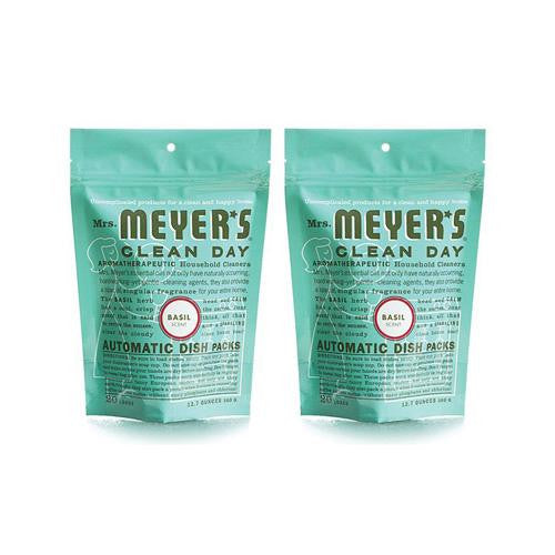 Mrs. Meyer's Automatic Dishwasher Packs - Basil - Case Of 6 - 12.7 Oz