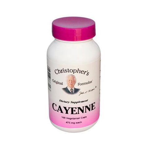 Dr. Christopher's Cayenne - 475 Mg - 100 Vegetarian Capsules