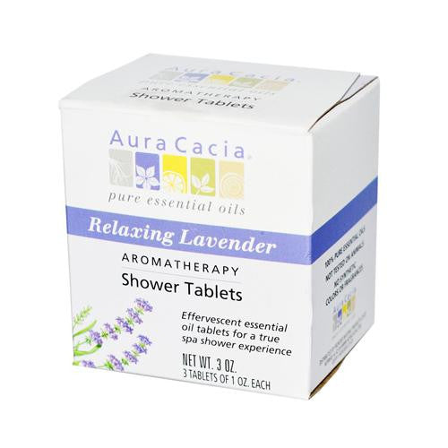 Aura Cacia Aromatherapy Shower Tablets Relaxing Lavender - 3 Tablets