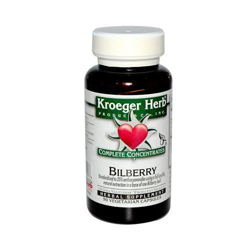 Kroeger Herb Bilberry - 90 Vegetarian Capsules