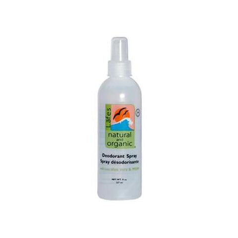 Lafe's Natural And Organic Deodorant Spray With Aloe Vera And Msm - 8 Fl Oz