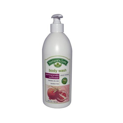 Nature's Gate Body Wash Velvet Moisture Pomegranate Sunflower - 18 Fl Oz