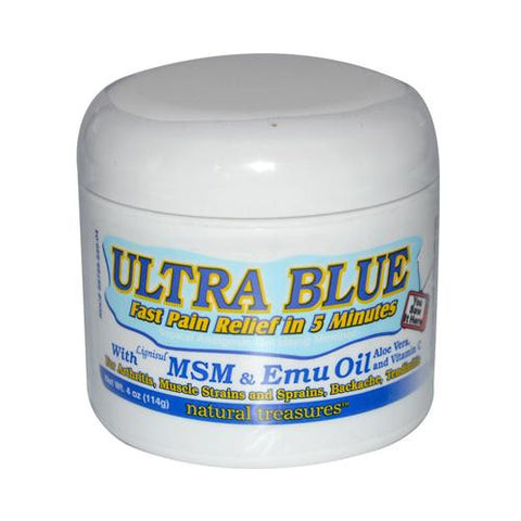 B.n.g. Natural Treasures Ultra Blue Topical Analgestic Gel Using Menthol - 4 Oz