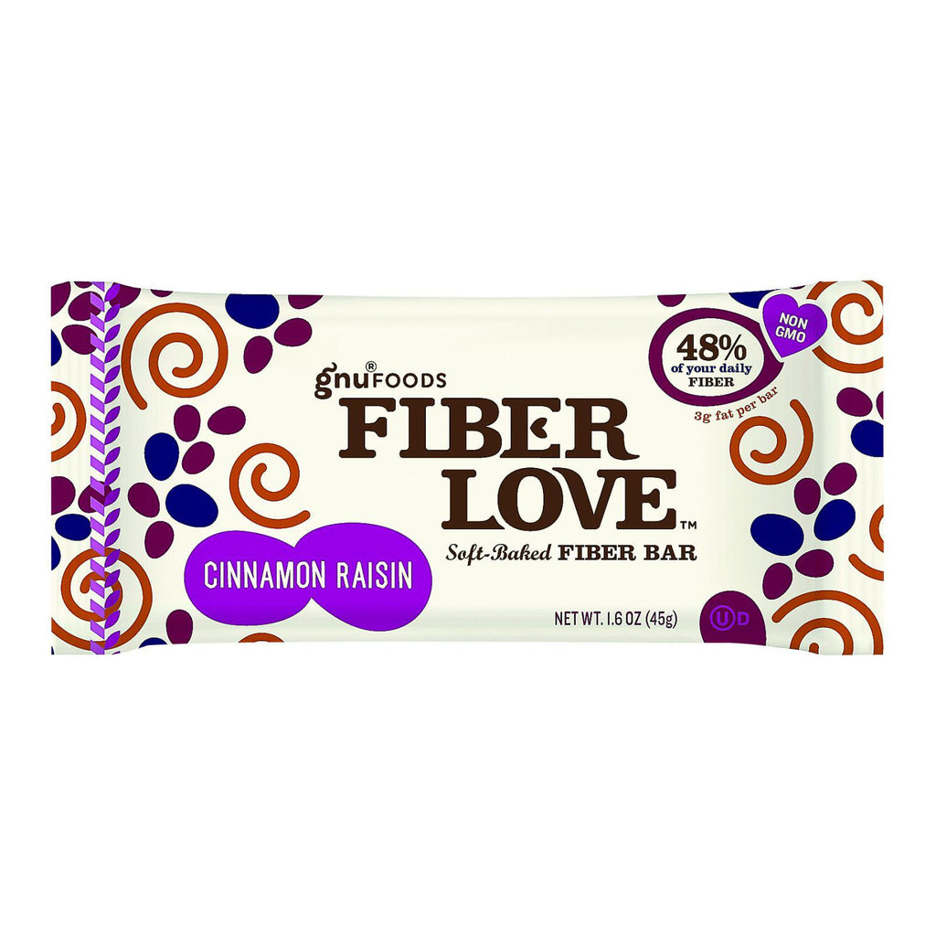 Nugo Nutrition Bar - Fiber Dlish - Cinnamon Raisin - 1.6 Oz Bars - Case Of 16