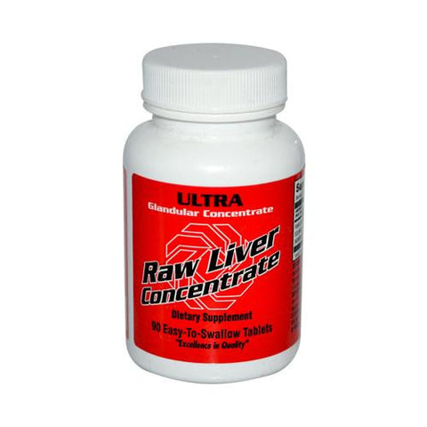 Ultra Glandulars Raw Liver Concentrate - 8000 Mg - 90 Tablets