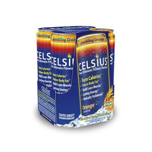 Celsius Sparkling Orange - 12 Fl Oz Each - Pack Of 4