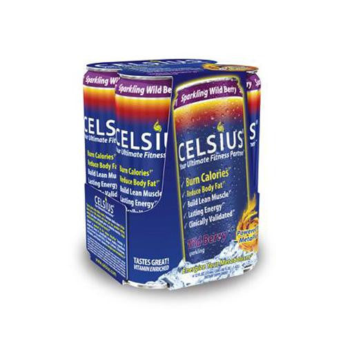 Celsius Sparkling Wild Berry - 12 Fl Oz Each - Pack Of 4