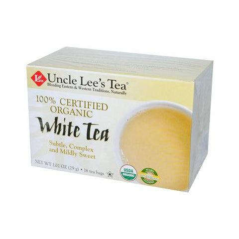 Uncle Lee's Tea 100% Certified Organic White Tea - Case Of 6 - 18 Bag